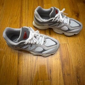 New Balance 9060’s Gray and White Sneakers
